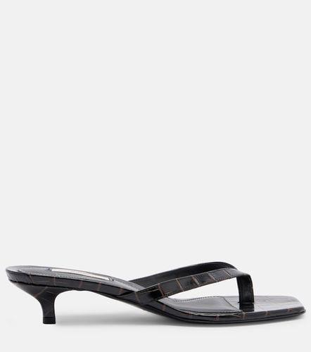 Croc-effect leather thong sandals - Toteme - Modalova