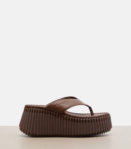 Chloé Plateausandalen Nama aus Leder - Chloe - Modalova
