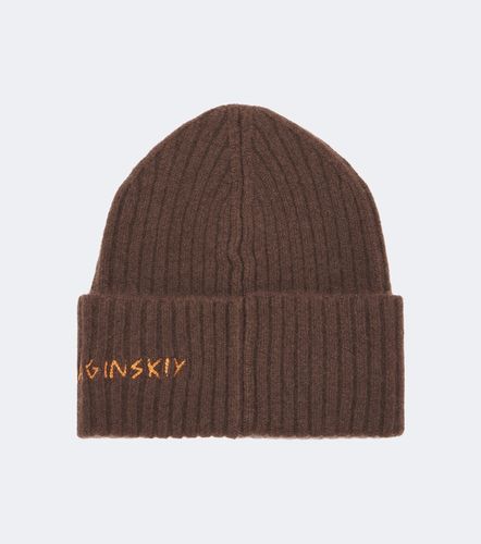 Gorro acanalado de cachemir con logo - Ruslan Baginskiy - Modalova