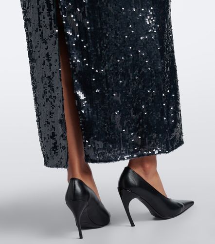 Floral-applique sequined midi skirt - Erdem - Modalova