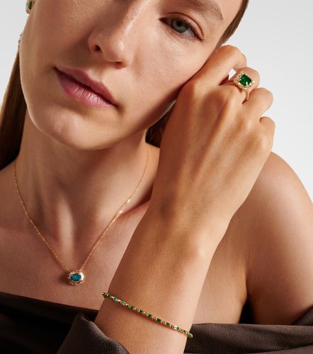 Pulsera de oro de 18 ct con esmeraldas - Suzanne Kalan - Modalova
