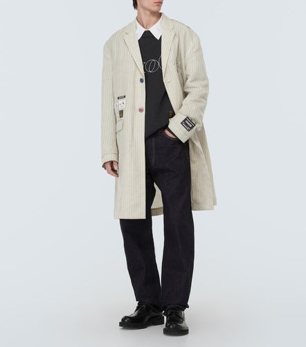 Applique pinstripe wool and linen coat - Undercover - Modalova