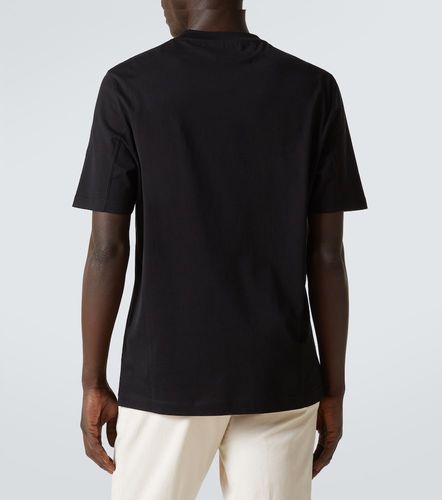 T-shirt in jersey di cotone con logo - Brunello Cucinelli - Modalova