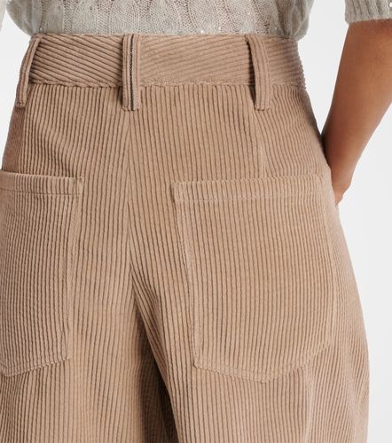Shorts de pana de algodón de tiro alto - Brunello Cucinelli - Modalova