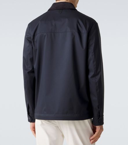Canali Suede-trimmed blouson jacket - Canali - Modalova