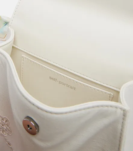 Bow embroidered top-handle bag - Self-Portrait - Modalova