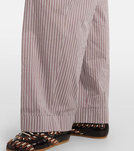 Pantaloni in cotone e seta a righe - Dries Van Noten - Modalova