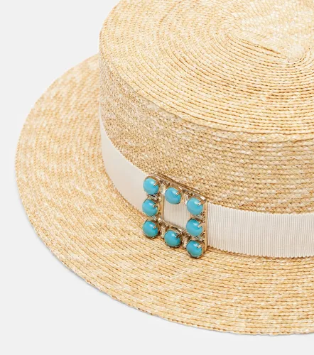 Tres Vivier straw boater hat - Roger Vivier - Modalova