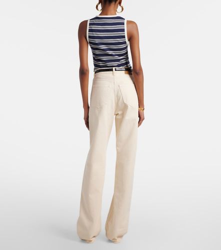 Jeans a gamba larga e vita alta - Saint Laurent - Modalova