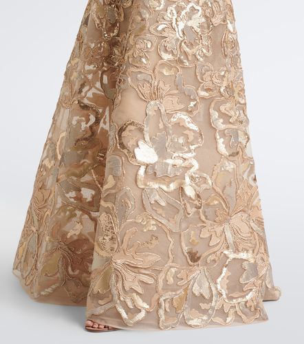 Sequined halteneck tulle gown - Elie Saab - Modalova