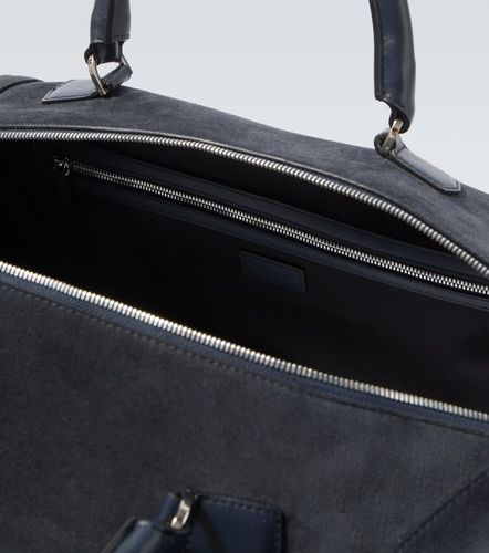 Leather-trimmed suede duffel bag - Kiton - Modalova