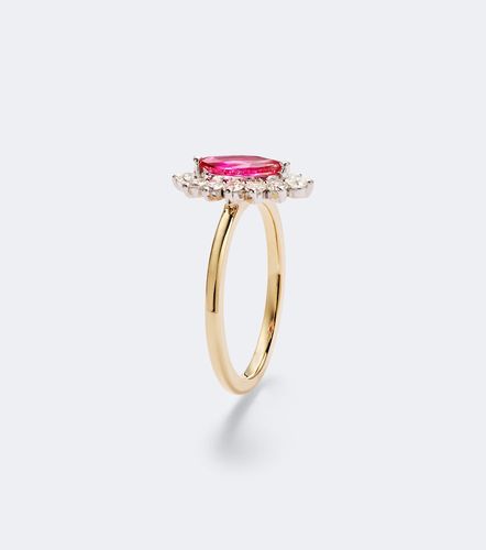 Yvonne Léon Anillo Pompadour de oro de 18 ct con diamantes y rubí - Yvonne Leon - Modalova