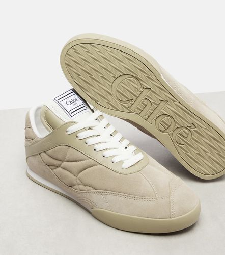 Kick leather-trimmed suede sneakers - Chloe - Modalova