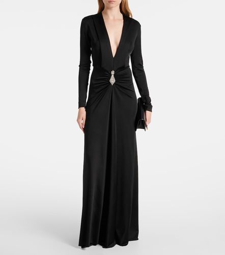 Abito lungo in velluto con cristalli - Victoria Beckham - Modalova