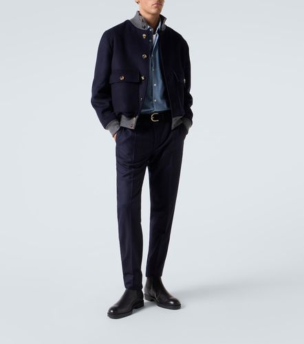 Virgin wool flannel slim pants - Slowear - Modalova