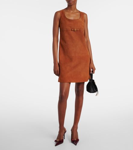 Versace Suede minidress - Versace - Modalova