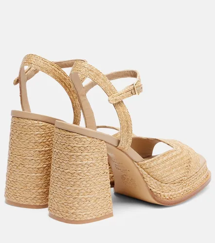 Gracia 95 raffia platform sandals - Souliers Martinez - Modalova