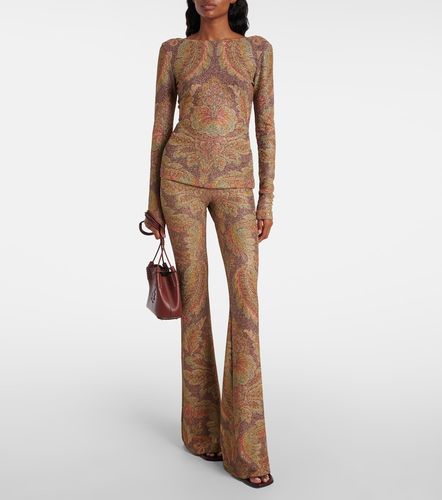 Etro Printed jersey flared pants - Etro - Modalova