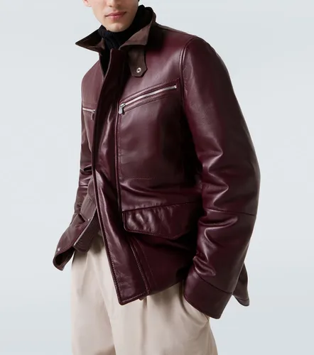 Padded leather jacket - Brunello Cucinelli - Modalova