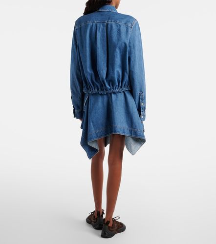 Double L belted denim miniskirt - Loewe - Modalova