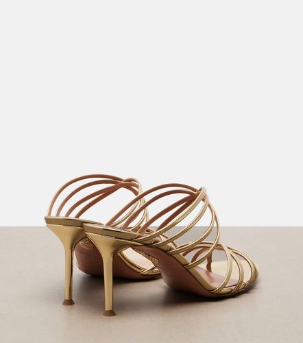Tell Me mirrored leather mules - Aquazzura - Modalova