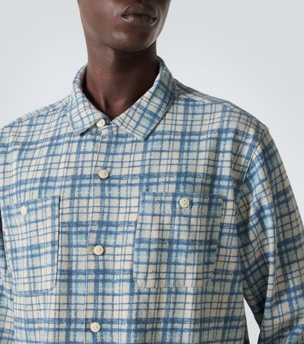 Camicia in jersey di cotone e lino a quadri - RRL - Modalova