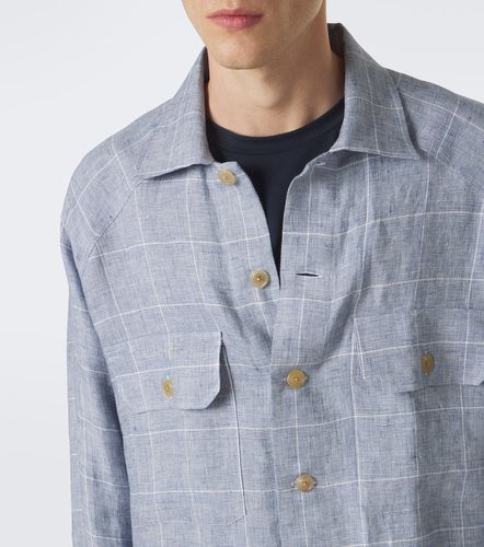 Checked linen jacket - Ralph Lauren Purple Label - Modalova