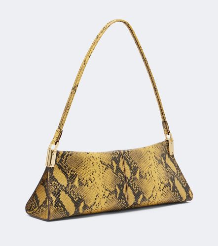 Small snake-effect leather shoulder bag - Balmain - Modalova