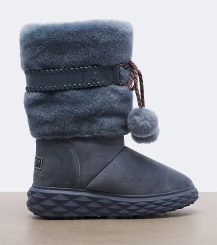 Cobi shearling-trimmed suede platform boots - Jimmy Choo - Modalova