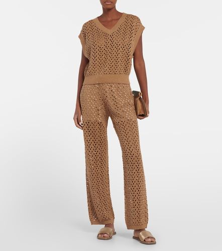 Pantaloni sportivi in cotone e lino - Brunello Cucinelli - Modalova