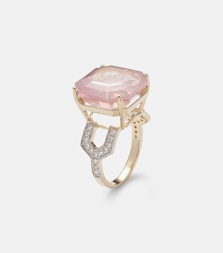 Anello in 14kt con topazio e diamanti - Mateo - Modalova