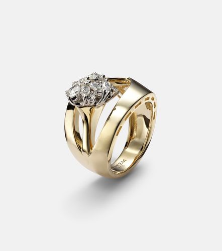 Golden Strada 18kt ring with diamonds - Yeprem - Modalova