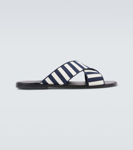 Otawi striped canvas slides - Manolo Blahnik - Modalova