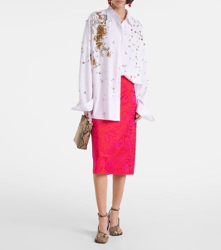 Gonna midi con stampa - Dries Van Noten - Modalova
