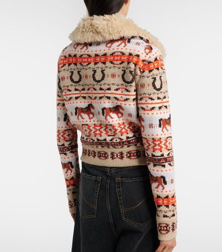 Intarsia virgin wool zip-up cardigan - Stella McCartney - Modalova