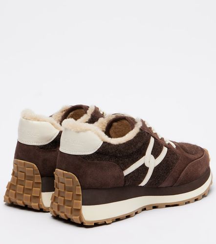 Valentina suede-trimmed leather sneakers - Veronica Beard - Modalova