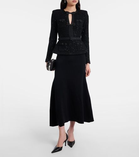 Abito midi con paillettes e peplum - Self-Portrait - Modalova