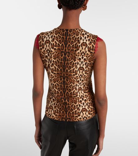 Bedrucktes Top mit Spitze - Jacques Wei - Modalova