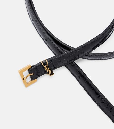 Cassandre croc-effect leather belt - Saint Laurent - Modalova