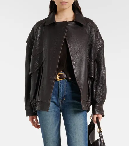Micah leather bomber jacket - Nour Hammour - Modalova