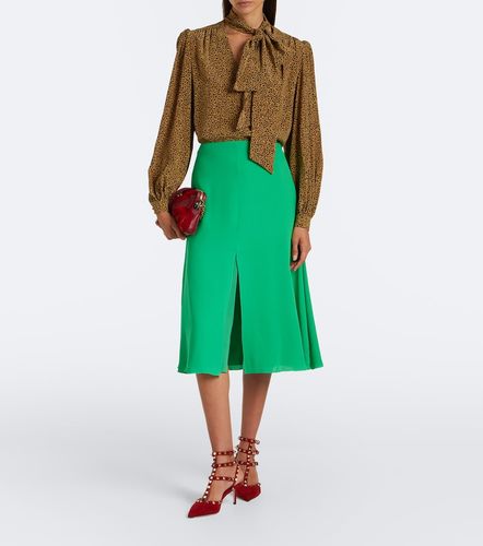 Falda midi de georgette de seda - Valentino - Modalova