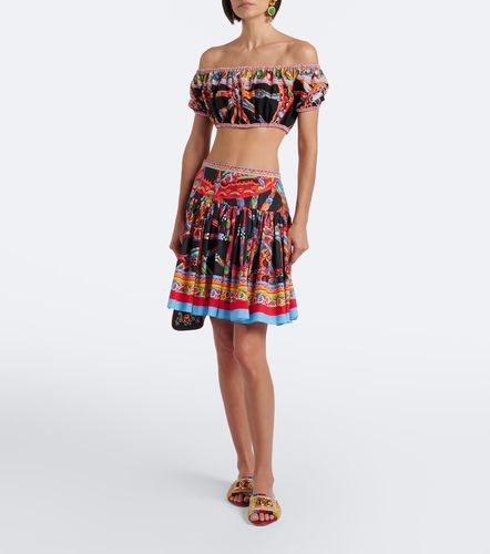 Minifalda Carretto de algodón estampada - Dolce&Gabbana - Modalova