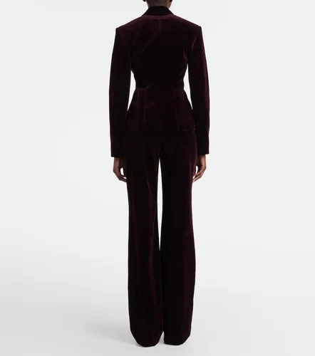 Alaïa Pantalones rectos de terciopelo de algodón - Alaia - Modalova