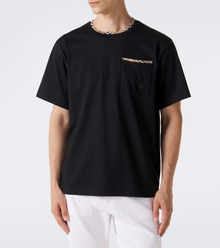 Camiseta de jersey de algodón con Check - Burberry - Modalova