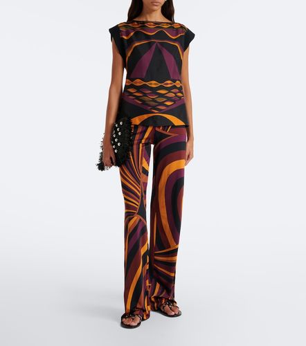 Iride satin jersey wide-leg pants - Pucci - Modalova
