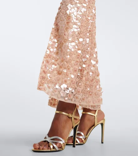 Caped sequined silk satin gown - La Fuori - Modalova