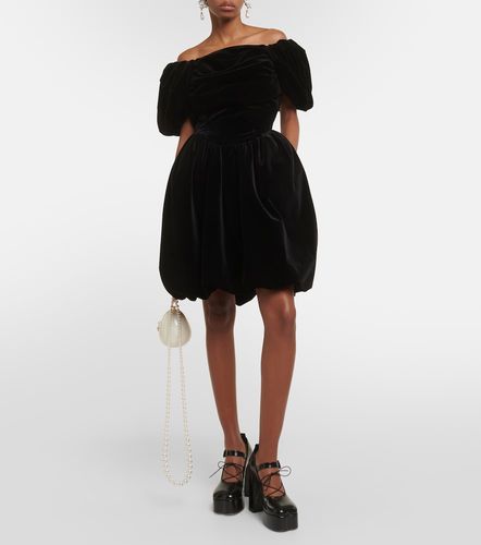 Vestido corto de terciopelo de algodón - Simone Rocha - Modalova
