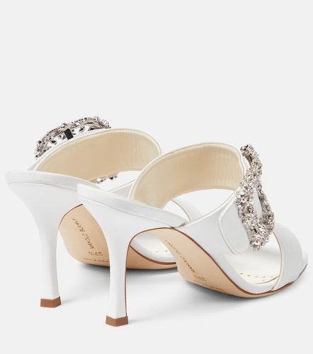 Mules Gable Jewel 90 de crepé de seda - Manolo Blahnik - Modalova