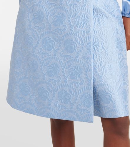 Gonna midi in misto cotone e seta jacquard - Dolce&Gabbana - Modalova
