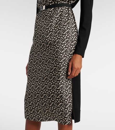 Abito midi in lana con seta e cintura - Tory Burch - Modalova